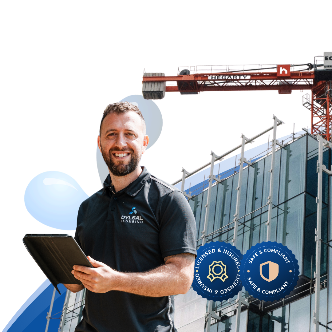DYLSAL Plumbing on-site for a construction & developments plumbing project